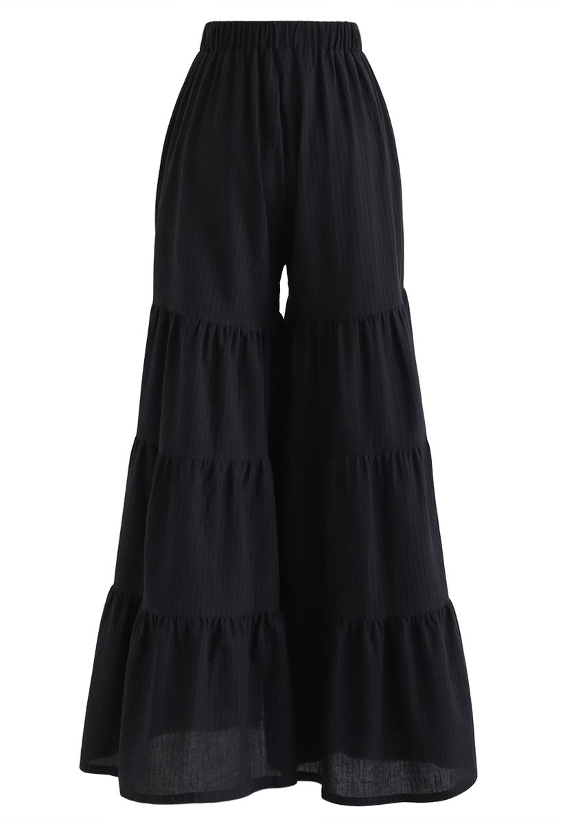 Sunny Days Wide-Leg Pants in Black