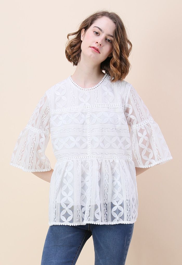 Summer Lovin' Embroidered Dolly Top