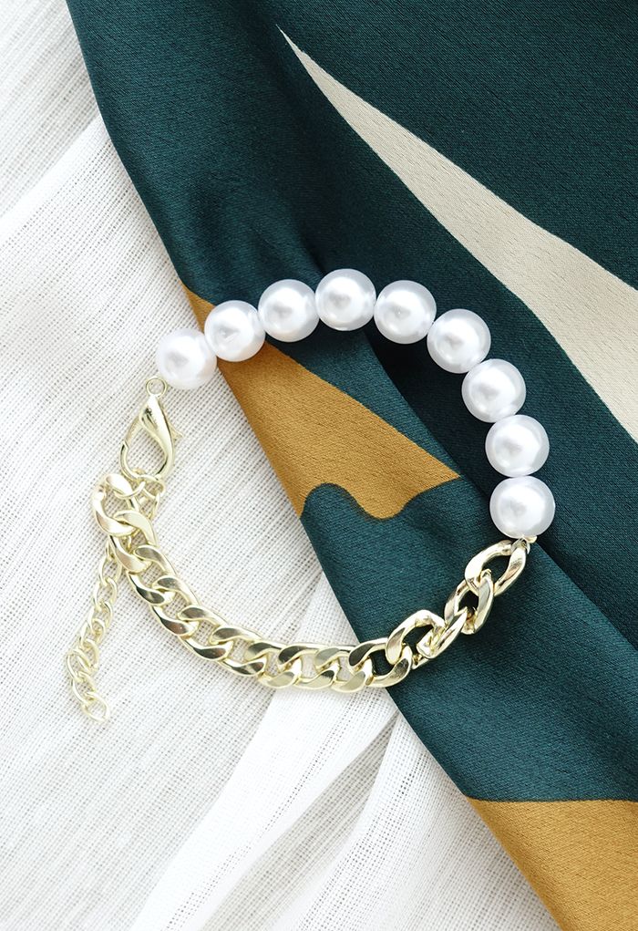Chain and Pearl Bracelet
