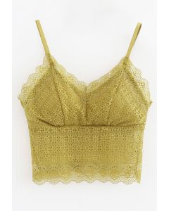 Floret Lace Cami Bustier Top in Ginger