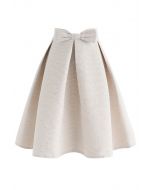 Sweet Your Heart Bowknot Sequins Pleated Skirt